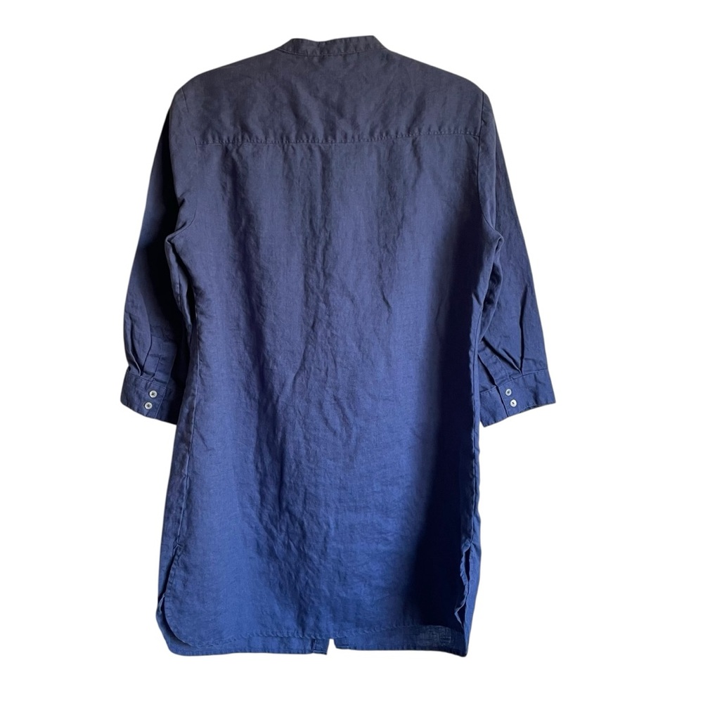 Boden Chambray Button-Up Tunic Shirt Dress 100% Linen - Picture 3 of 9